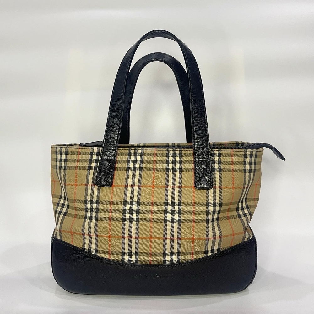 Auth Vintage Burberry House Check Hand Bag Purse - Picture 2 of 8